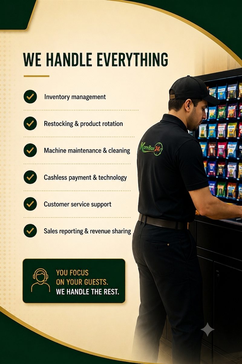 KareBox24/7 service professional restocking a vending machine